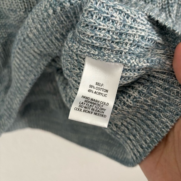 Lulu's Women's Size Small Blue Knit Long Sleeve Pullover Sweater - Picture 2 of 4